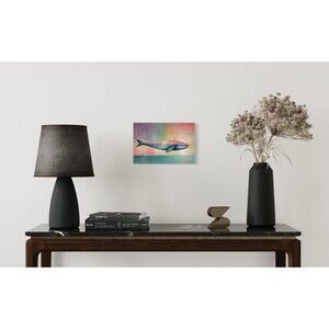 Pastel whale HD metal wall art print 8 x 12 inches